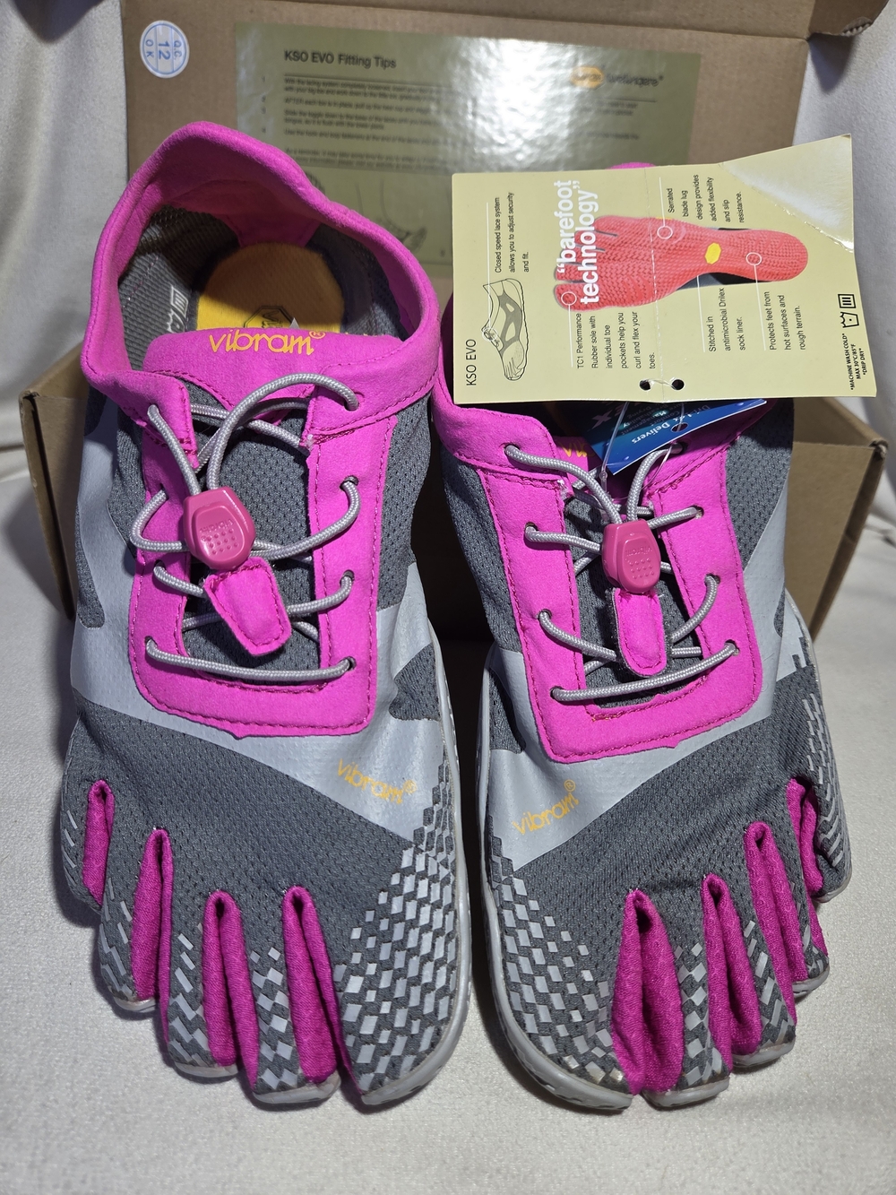 Vibram Women's FiveFingers Toe Shoes — Pink and Gray